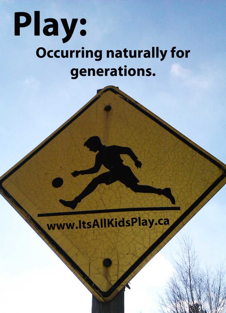 Play: Occurring naturally for generations. Playground sign from 1950s.