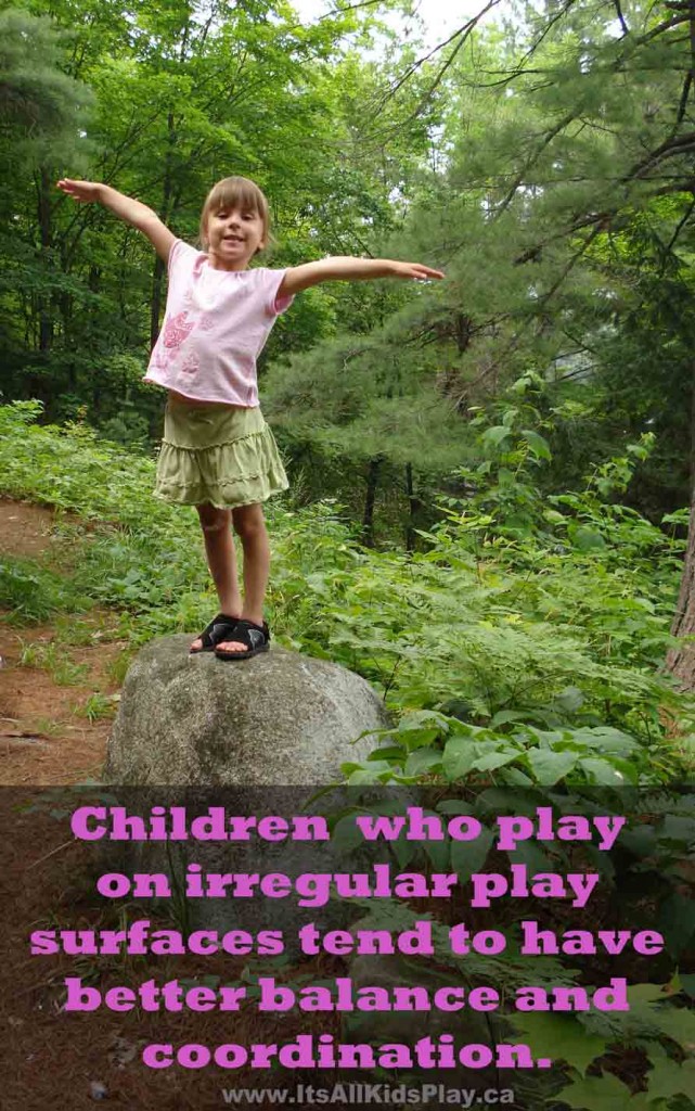 Children who play on irregular play surfaces have better balance and coordination